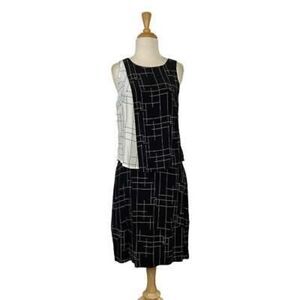 Maya Negri S Black White Checked Micah Dress Art To Wear Retro 80s Office Event